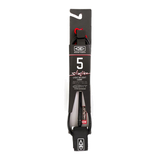 Ocean & Earth Slimline Lightweight Comp One-XT Leash – 5 ft: Black packaged Slimline leash