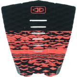 Ocean & Earth Blazed Three-Piece Tail Pad: Black/Coral pad, overhead