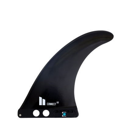 FCS II Connect Longboard Fin - Glass Flex: black Glass Flex Connect fin with tool-less base