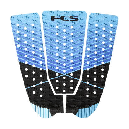 FCS Kolohe Andino Traction: tranquil Blue and black pad with diagonal pattern and blue kick stripes