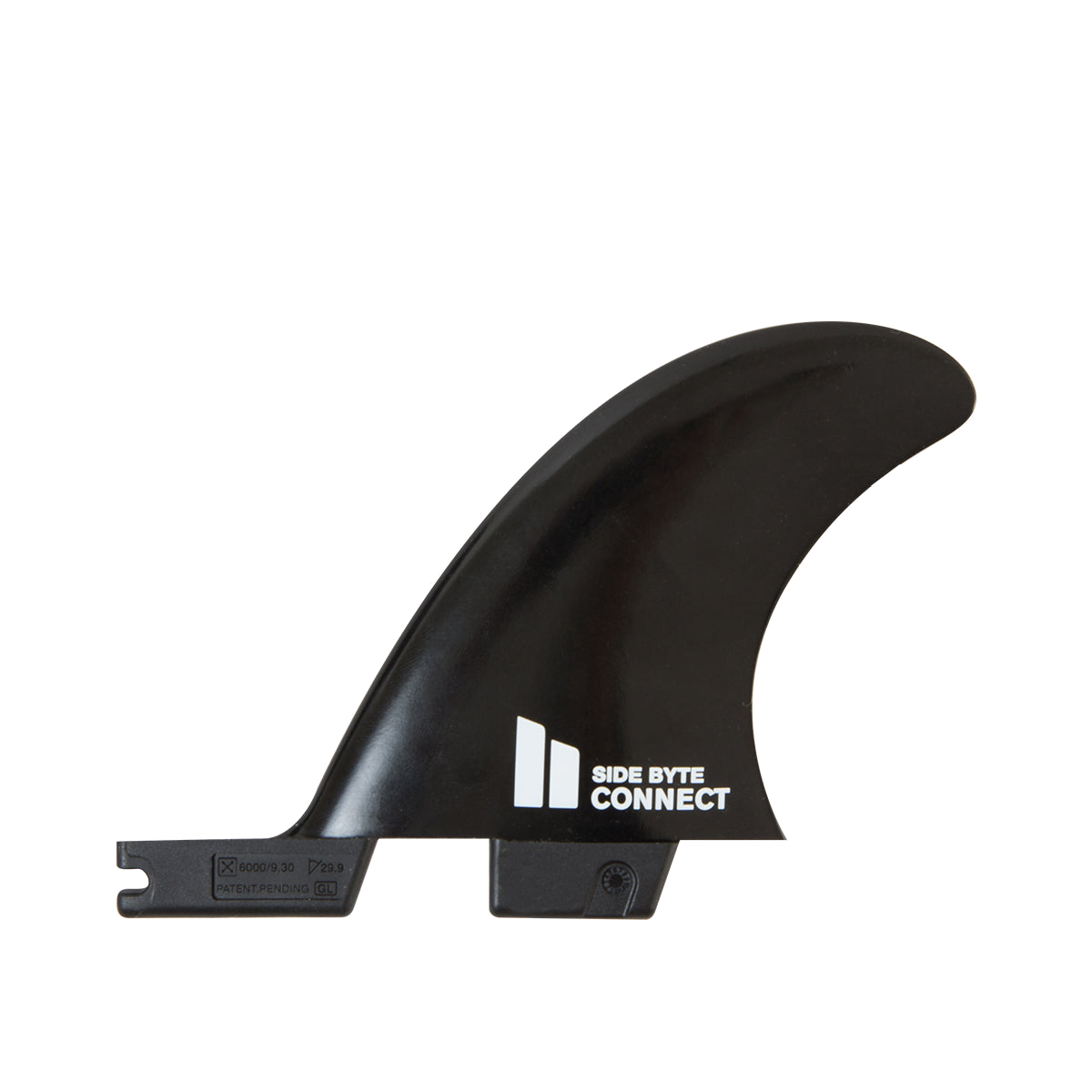 FCS II Connect Side Byte Fin Set - Glass Flex: black Connect side byte with white FCS lettering