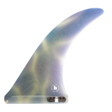 FCS II Kelia Moniz Longboard Fin - Performance Glass: ocean Glass Kelia Moniz fin with blue and green swirls