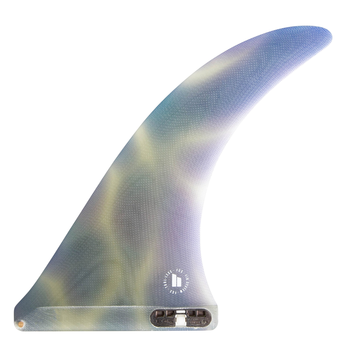FCS II Kelia Moniz Longboard Fin - Performance Glass: ocean Glass Kelia Moniz fin with blue and green swirls