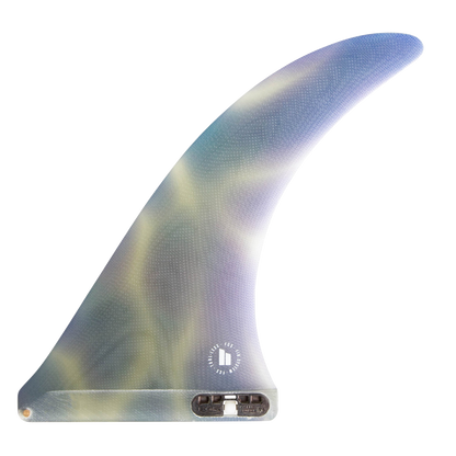 FCS II Kelia Moniz Longboard Fin - Performance Glass: ocean Glass Kelia Moniz fin with blue and green swirls