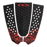 FCS Filipe Toledo Traction: blood pad with red patterned kick and black grip panels