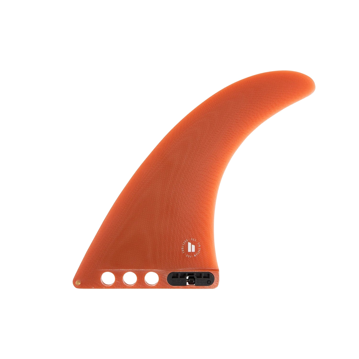 FCS II Connect Longboard Fin - Performance Glass: picante orange Connect fin with white base holes