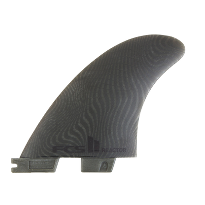 FCS II Reactor Tri Fins - Eco Neo Glass: ash side fin showing a grey wave pattern