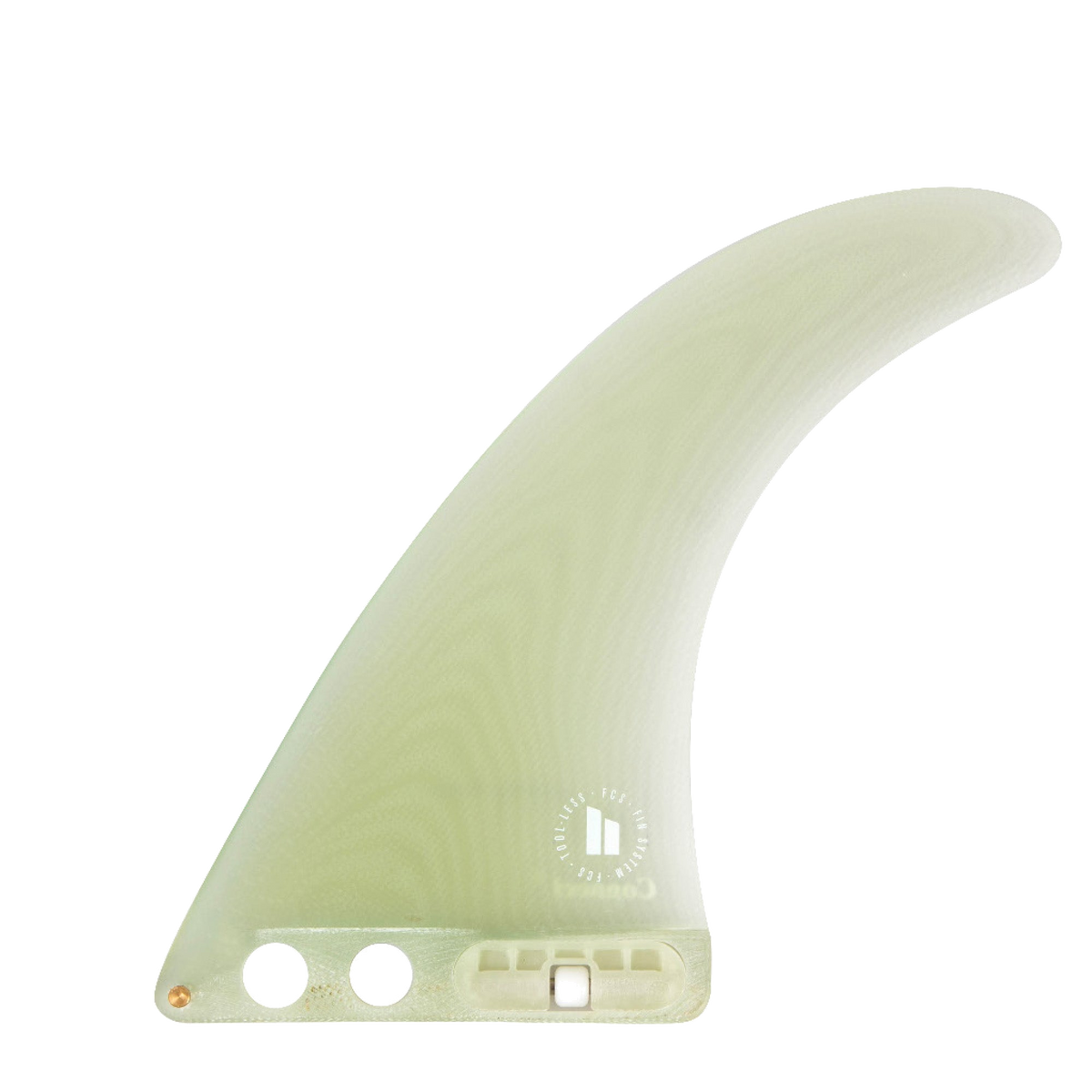 FCS II Connect Longboard Fin - Performance Glass: clear Connect fin with pale fibre pattern