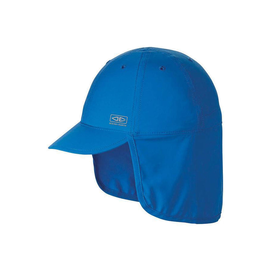 Ocean & Earth Kids Sunbreaker Hat: Blue legionnaire-style cap