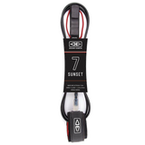 Ocean & Earth Sunset Moulded Leash – 7 ft: Black packaged Sunset leash