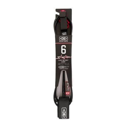 Ocean & Earth Slimline Lightweight Comp One-XT Leash – 6 ft: Black packaged Slimline leash