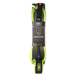 Ocean & Earth Diamond Flex Longboard Regular Leash – 9 ft: Lime packaged longboard leash