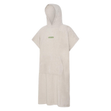 FCS Towel Poncho: warm Grey adult towel poncho, front view