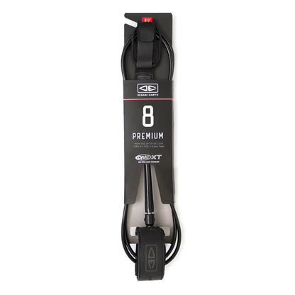 Ocean & Earth Premium One-XT Leash – 8 ft: Black packaged Premium leash