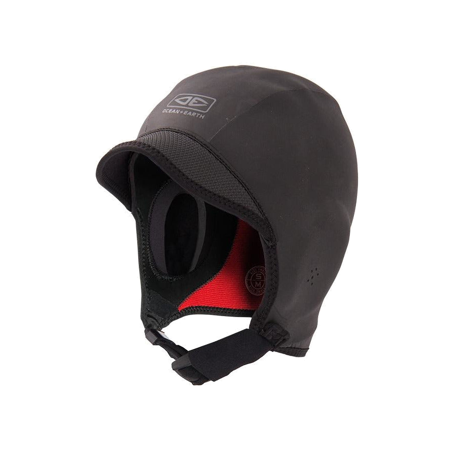 Ocean & Earth Easy Hear Surf Hood – 2 mm: 2 mm Easy Hear hood with adjustable chin strap