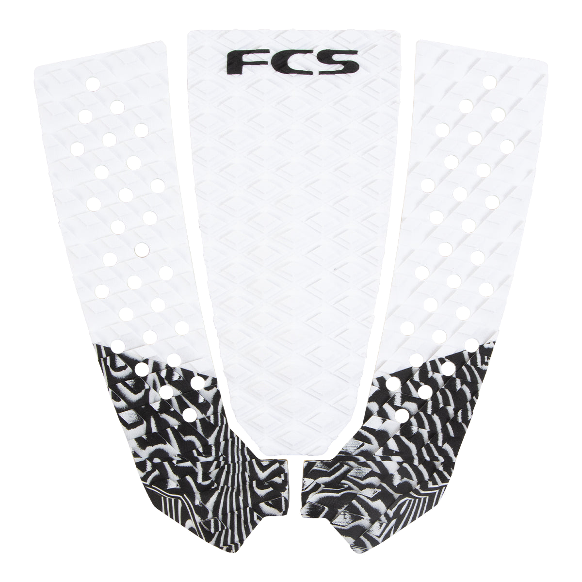FCS Filipe Toledo Traction: white pad with black patterned tail kick