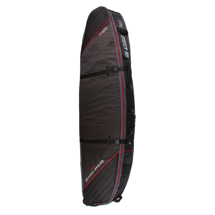 Ocean & Earth Quad Wheel Shortboard Cover: angled full-cover view