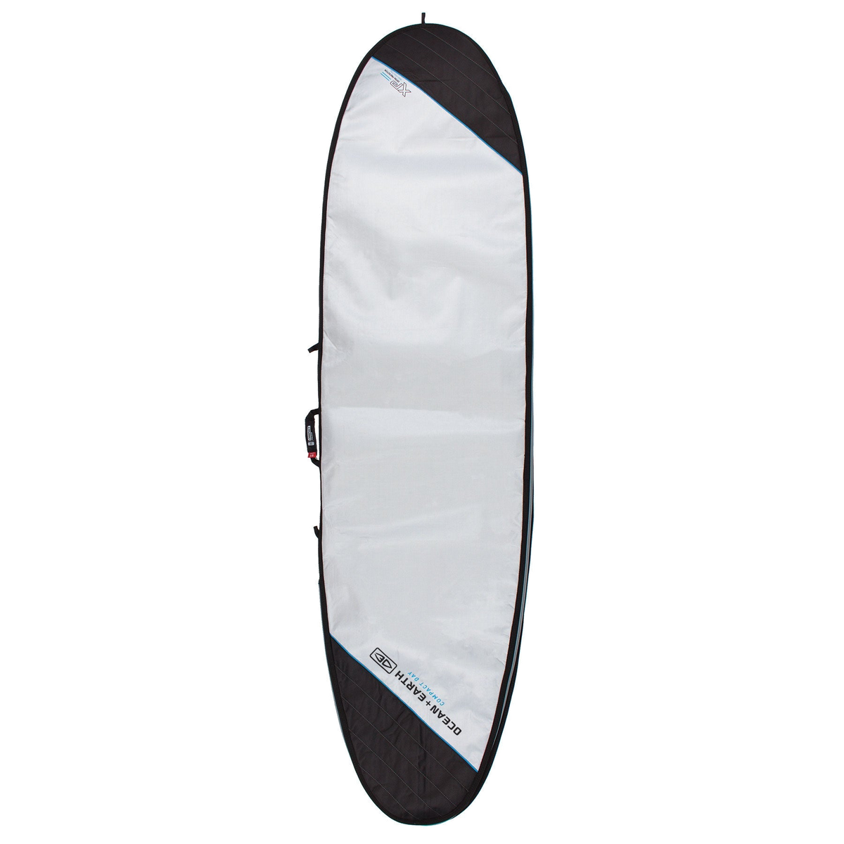 Ocean & Earth Compact Day Longboard Cover: angled view of the reflective panel