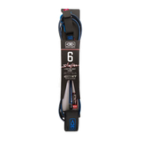 Ocean & Earth Slimline Lightweight Comp One-XT Leash – 6 ft: Black/Blue packaged Slimline leash