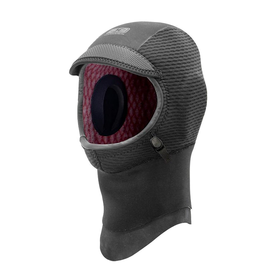 Ocean & Earth Dry Seal Full Hood – 3 mm: 3 mm Dry Seal full surf hood, side angle