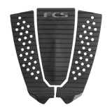 FCS Filipe Toledo Treadlite Traction: black and Charcoal pad showing grey kick accents and centre arch