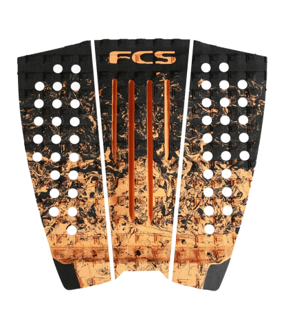 FCS Julian Wilson Traction: desert Red pad with orange channels and desert patterned side panels