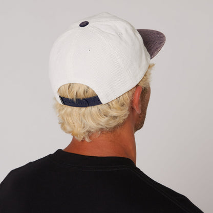 Ocean & Earth Heritage Cap: Antique White cap, rear fit