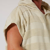 Ocean & Earth Mens Layz Hooded Poncho: Sand shoulder and arm opening detail