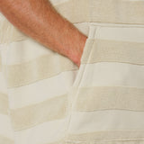 Ocean & Earth Mens Layz Hooded Poncho: Sand kangaroo pocket detail