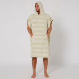 Ocean & Earth Mens Layz Hooded Poncho: Sand poncho worn with hood raised
