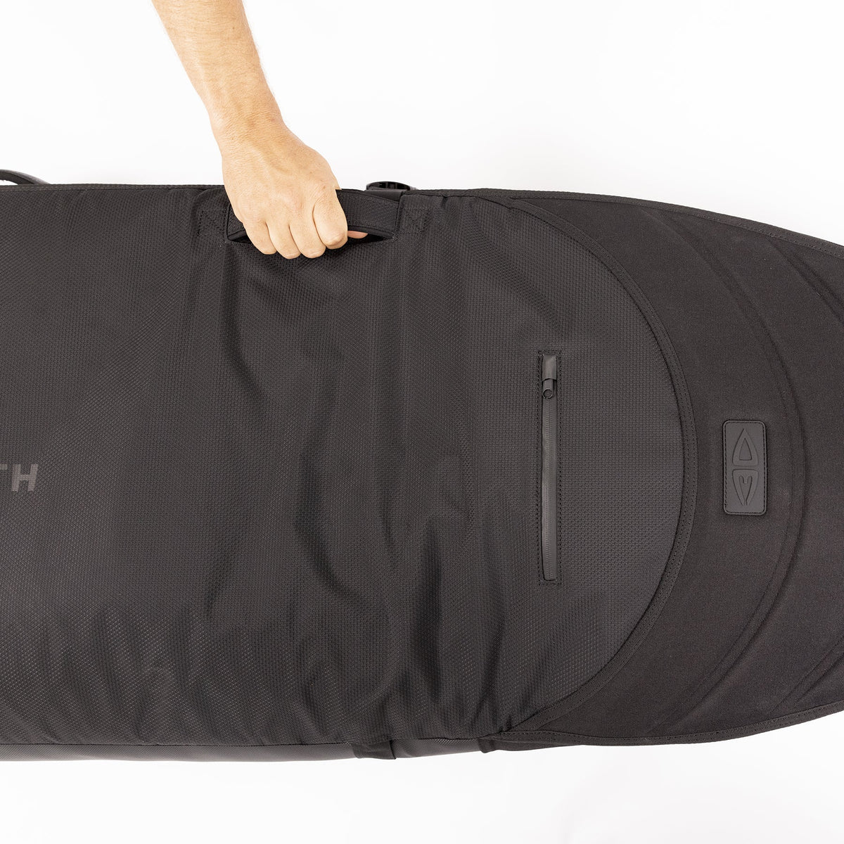 Ocean & Earth APEX Shortboard Travel Cover – 3 Board: rear exterior and pocket