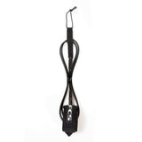 FCS Classic Comp Leash: full-length black cord and rail saver