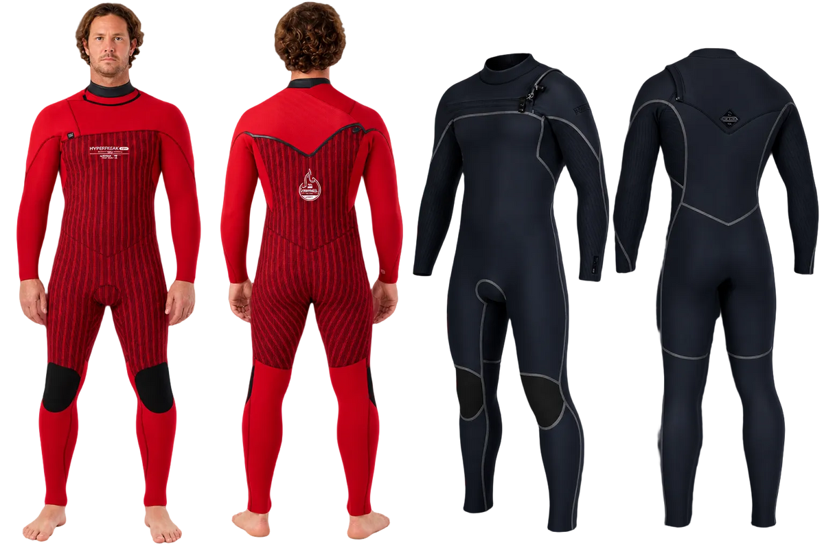 Men's HyperFire 3/2mm+ Steamer Chest Zip - Black