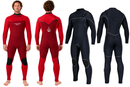 Men's HyperFire 3/2mm+ Steamer Chest Zip - Black