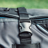 Ocean & Earth Quad Wheel Shortboard Cover: external compression strap buckle