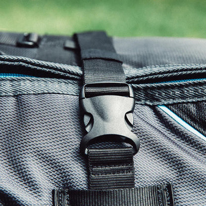 Ocean & Earth Quad Wheel Shortboard Cover: external compression strap buckle