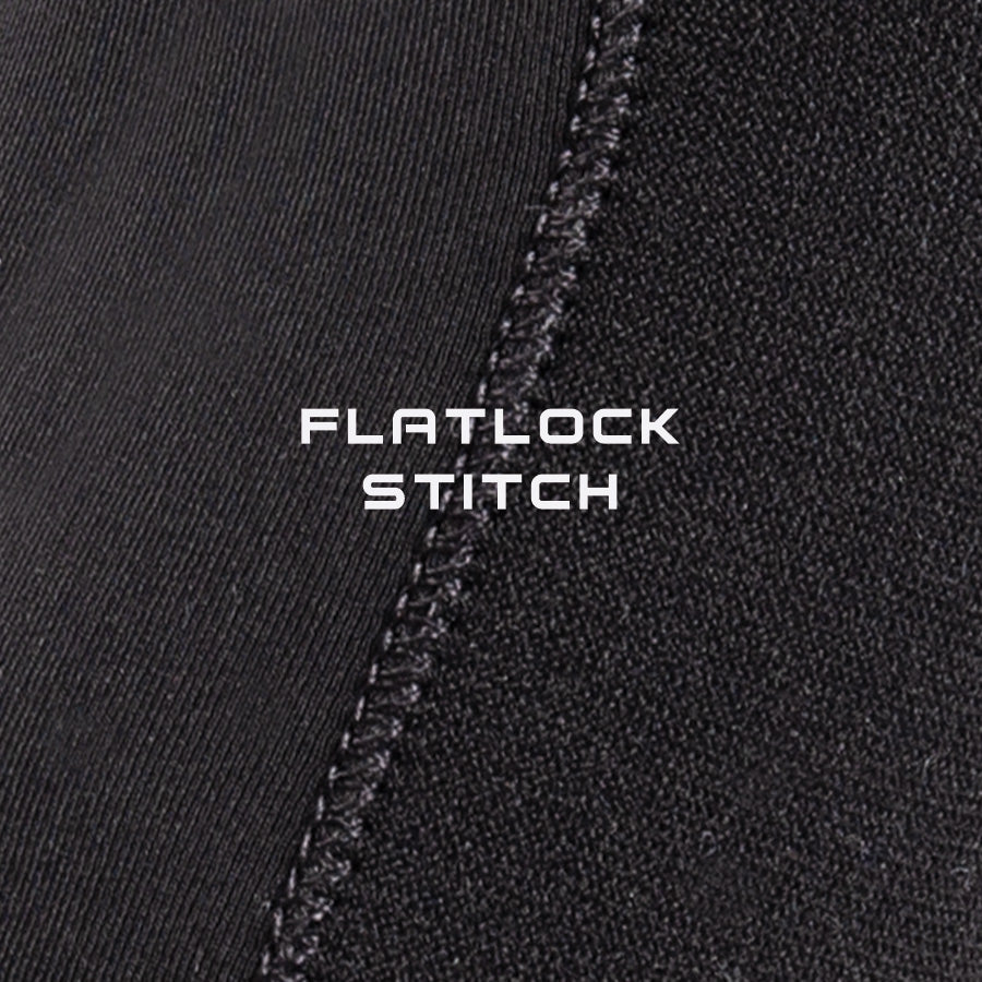 Ocean & Earth Java 1.5 mm Tropical Booties: flatlock seam close-up