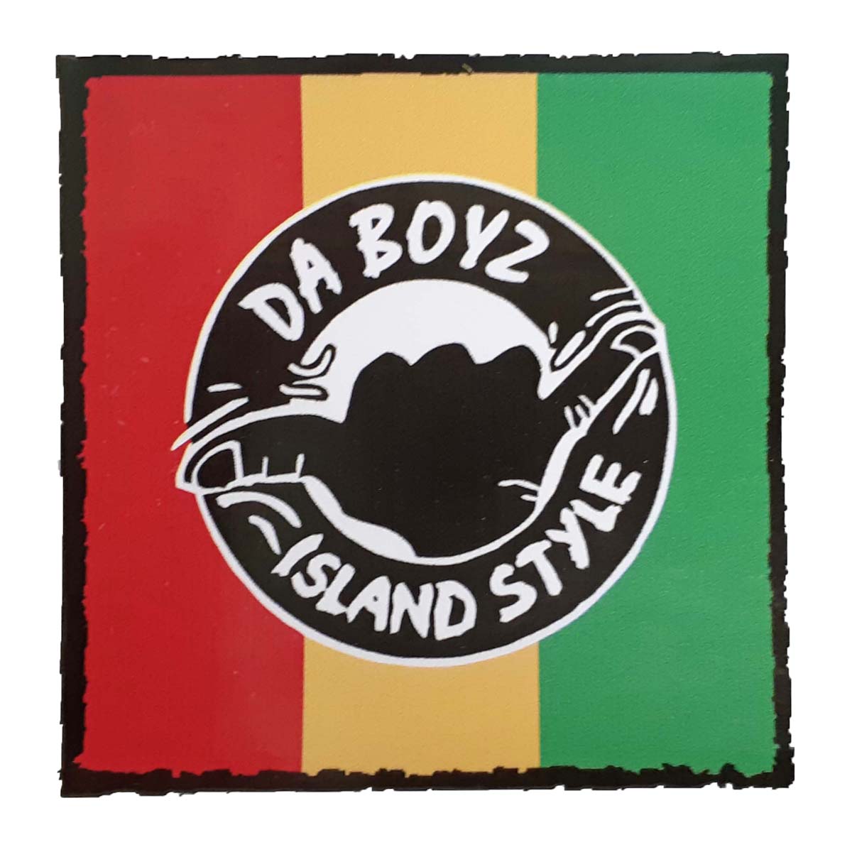 ISLAND STYLE -  DA BOYZ RASTA STRIPE STICKER - 10cm x 10cm - Island Style