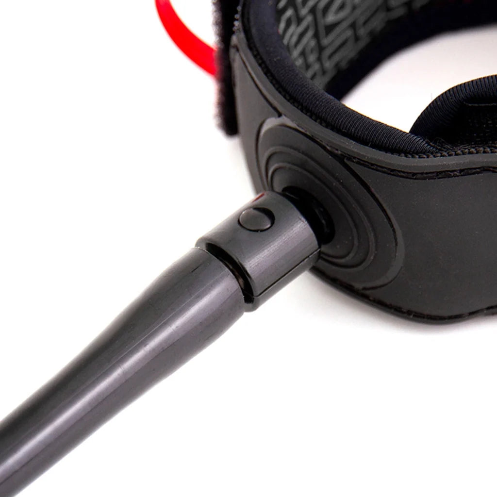 Ocean & Earth Premium One-XT Leash – 8 ft: swivel and strap plug close-up