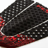 FCS Filipe Toledo Traction: overhead close view of the Diamond III groove and centre arch