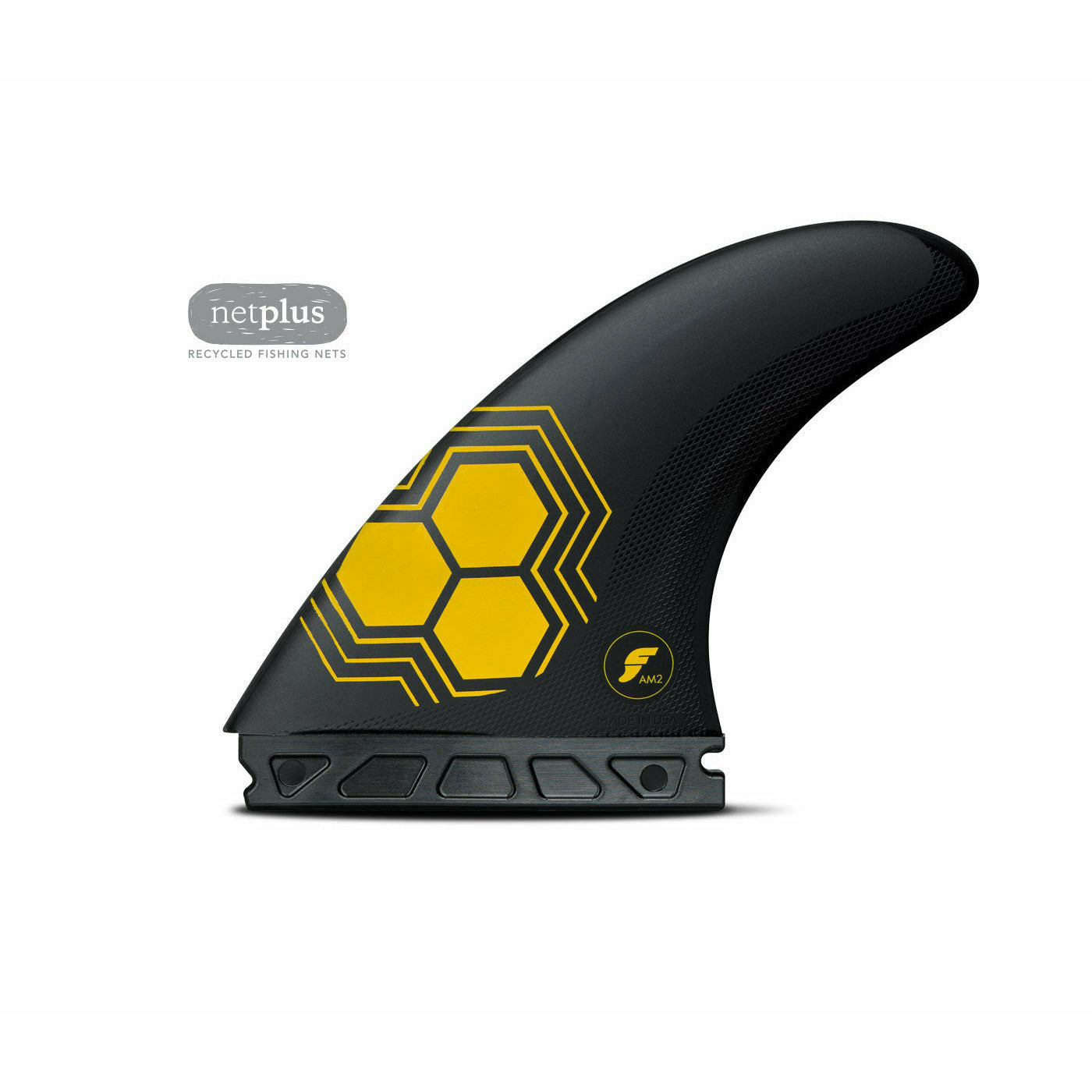Futures Fins  - AM2 Alpha - Large (Carbon/Yellow)
