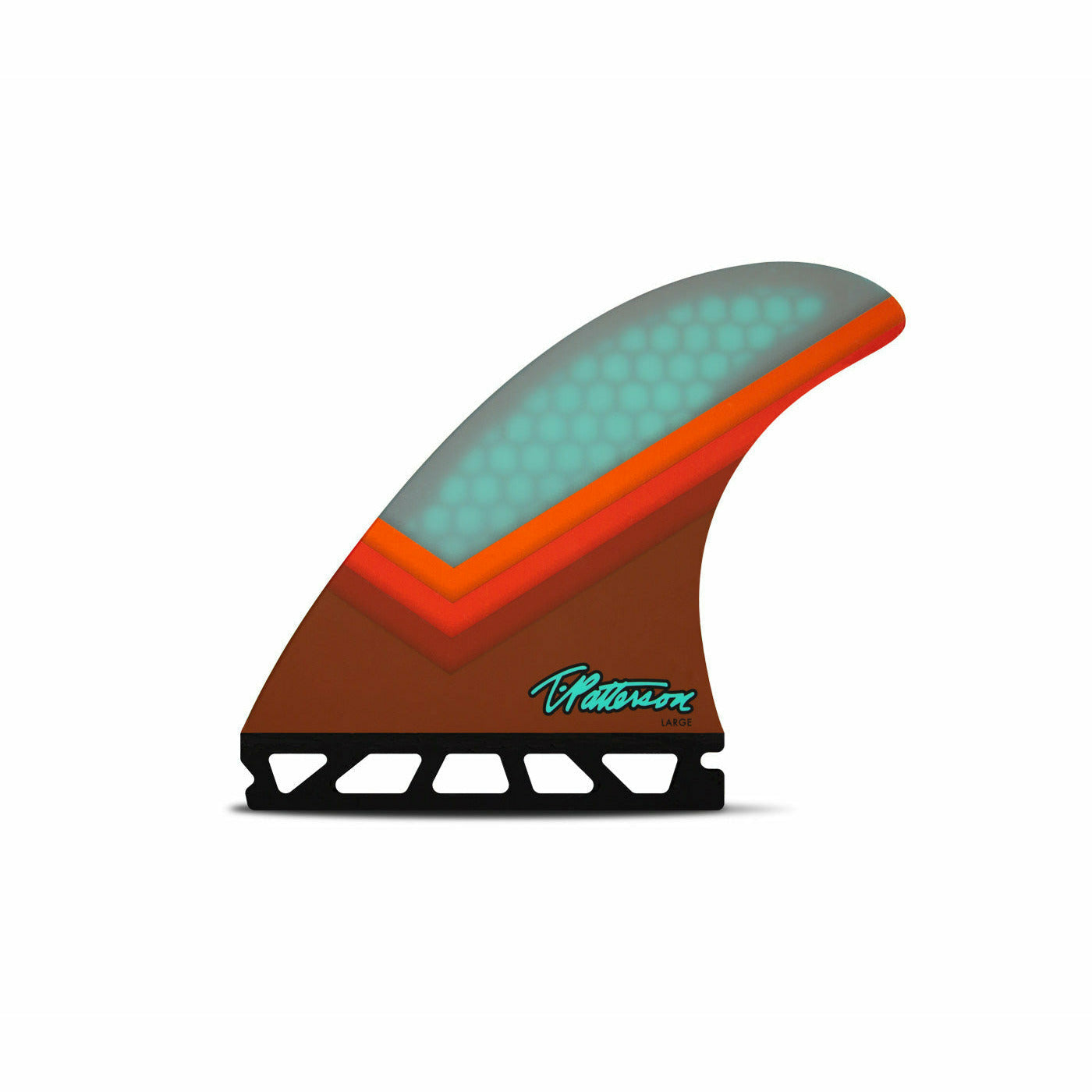 Futures Fins - TP1  Honeycomb - Large (Teal/Orange/Brown)