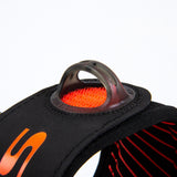 FCS Freedom Helix Leash - All Round: quick release pull tab with bright red grip print