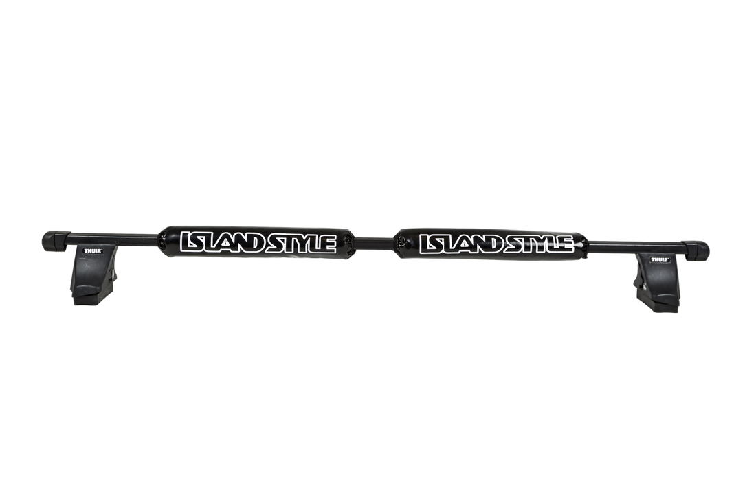 Island Style Aero Bar roof rack protector pads fitted to crossbars