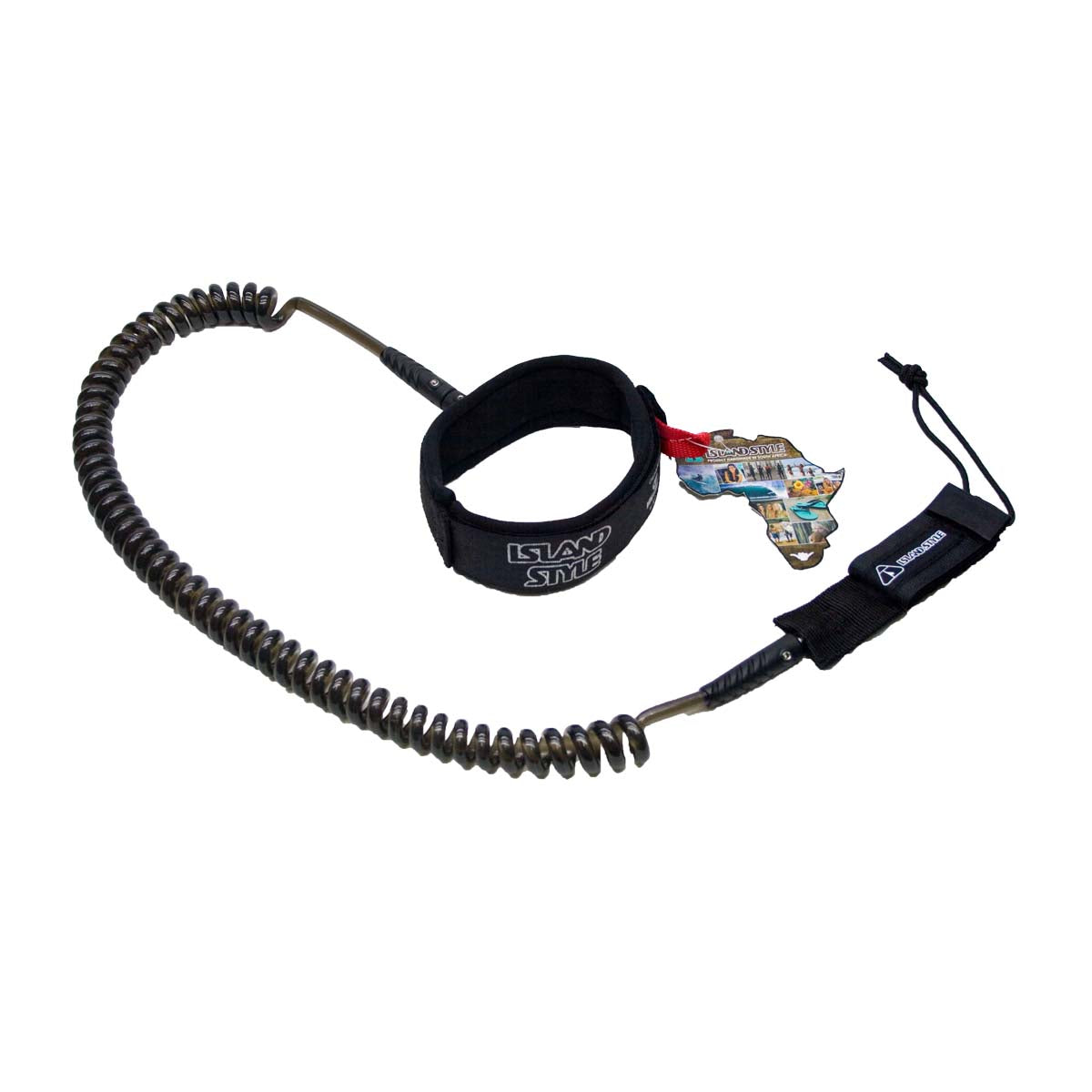 ISLAND STYLE 8mm Coiled SUP Race Knee/Calf Leash - Island Style