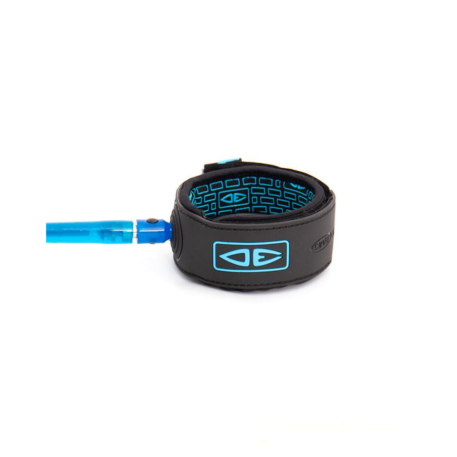 Ocean & Earth Allround Comp One-XT Leash – 6 ft: Black/Blue ankle cuff