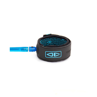 Ocean & Earth Allround Comp One-XT Leash – 6 ft: Black/Blue ankle cuff