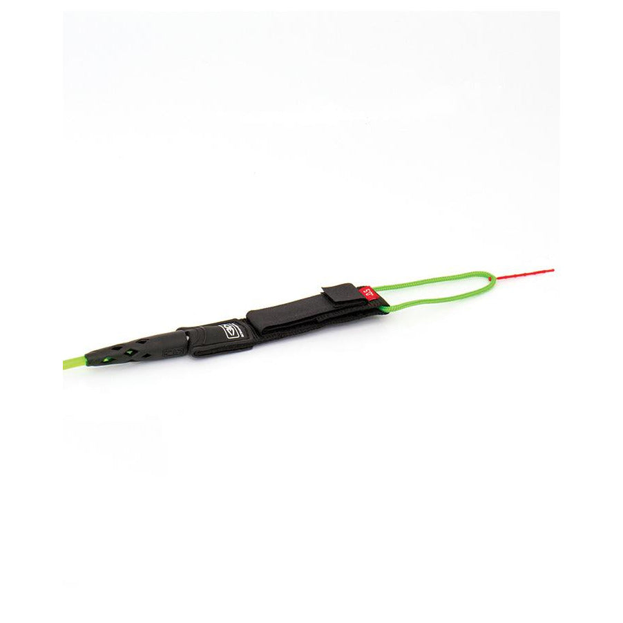 Ocean & Earth Diamond Flex Comp Leash – 6 ft: Lime rail saver detail