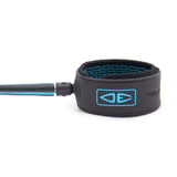 Ocean & Earth Premium One-XT Leash – 6 ft: Blue padded ankle cuff and cord connection