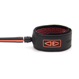 Ocean & Earth Premium One-XT Leash – 6 ft: Coral padded ankle cuff and cord connection